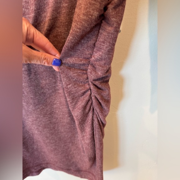 Banana Republic Heathered Burgundy Sweatshirt Dress Size Medium - Picture 6 of 10